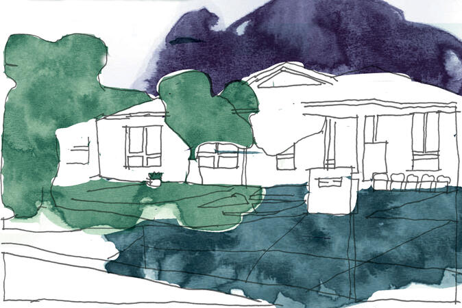 House Postcard Three House Postcard Three